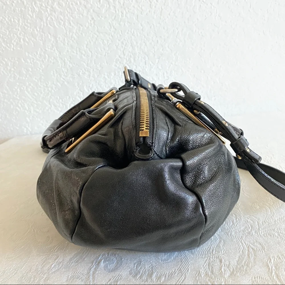Chloe small black leather 2 way bag